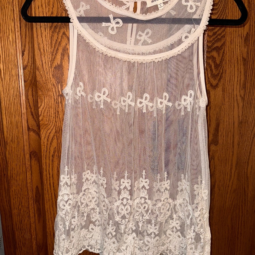 Sheer pink Monteau blouse